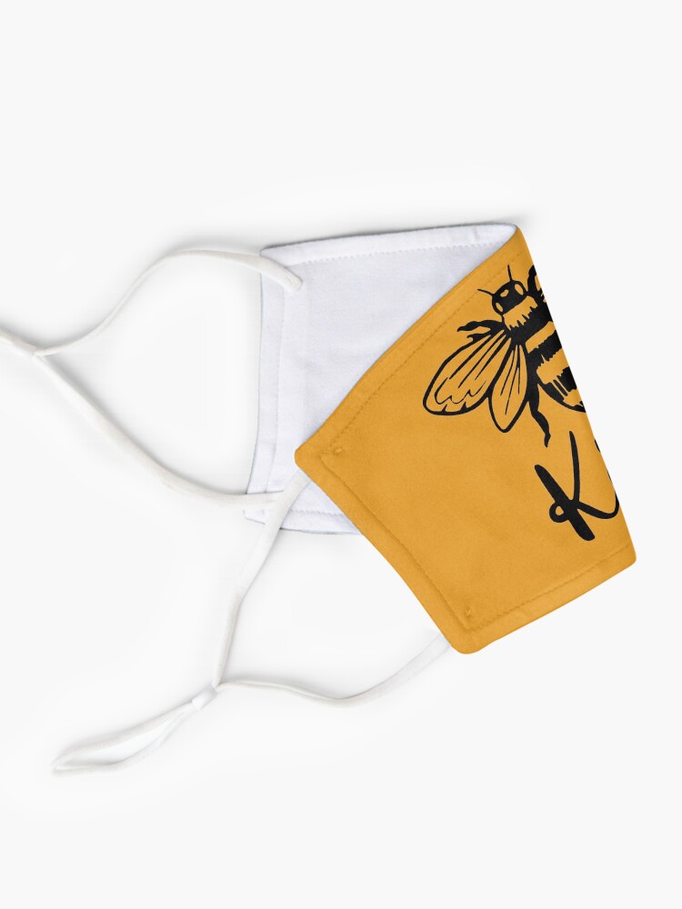 Alternate view of Bee Kind T-Shirt, Bee Happy Shirt, Mustard Color, Bee Shirt, Fall Shirt, Motivational Shirt, Inspirational Shirt, Adventure Shirt, Spring Shirt, Kindness Shirt, Camping Shirt, Mask