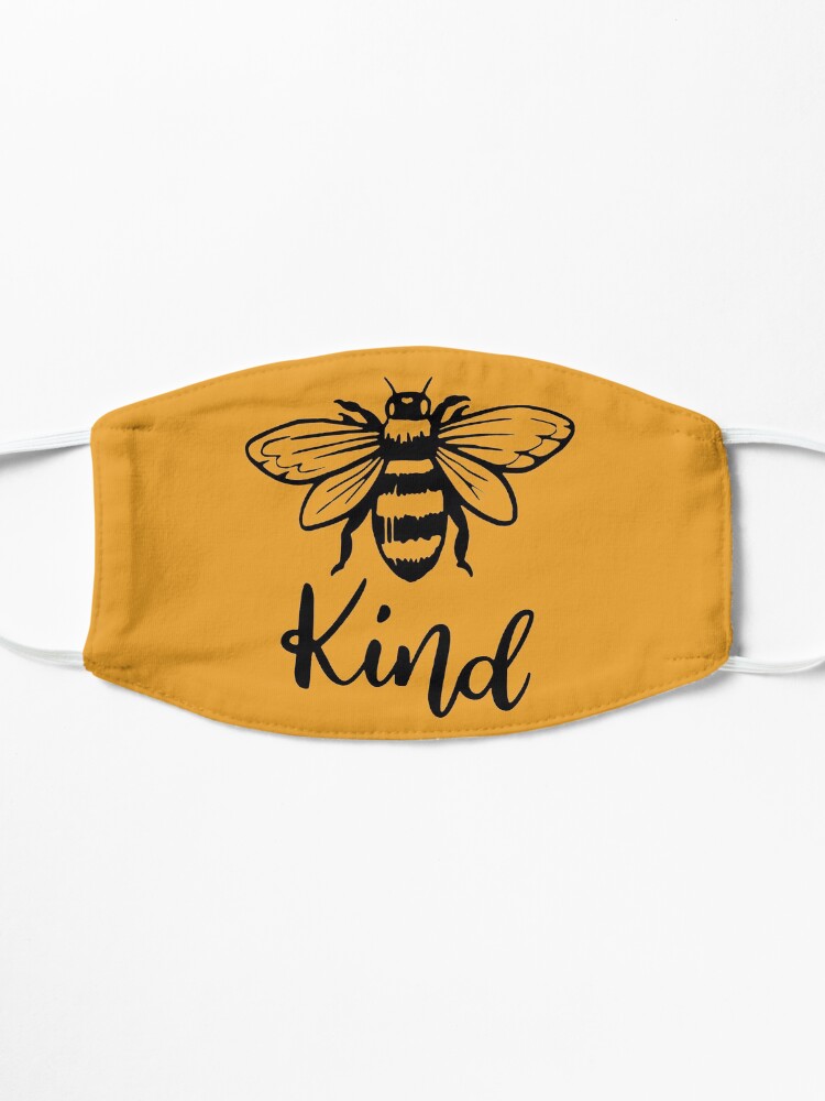 Alternate view of Bee Kind T-Shirt, Bee Happy Shirt, Mustard Color, Bee Shirt, Fall Shirt, Motivational Shirt, Inspirational Shirt, Adventure Shirt, Spring Shirt, Kindness Shirt, Camping Shirt, Mask