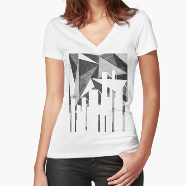 Skyline Fitted V-Neck T-Shirt