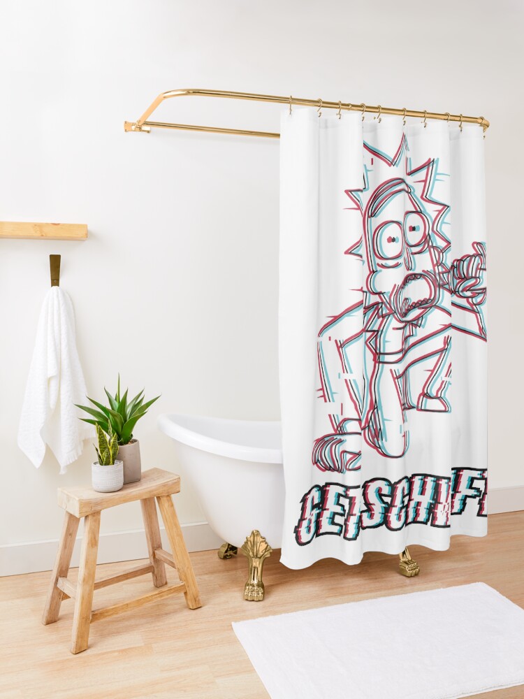 Alternate view of You Gotta Get Schwifty Shower Curtain