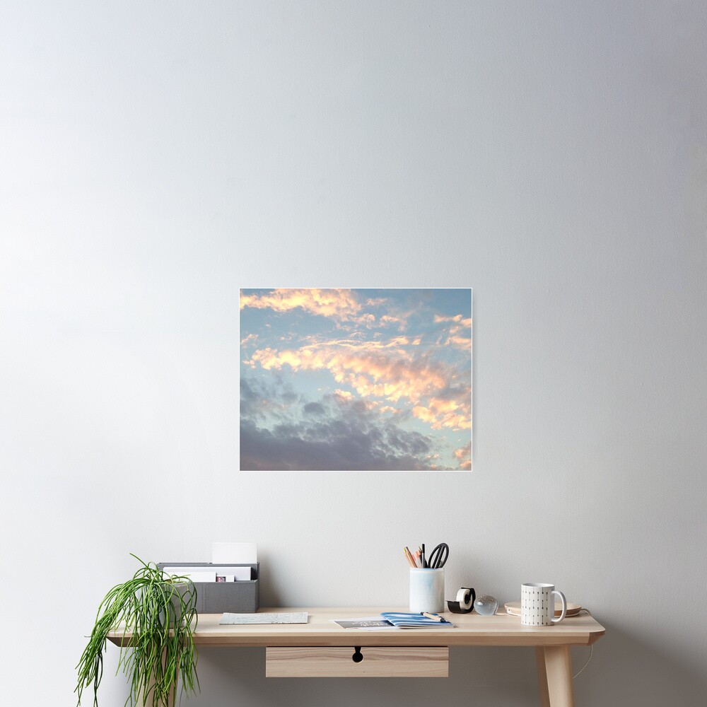 Sunrise Sunset Aesthetic Clouds Poster By Freshfroot Redbubble