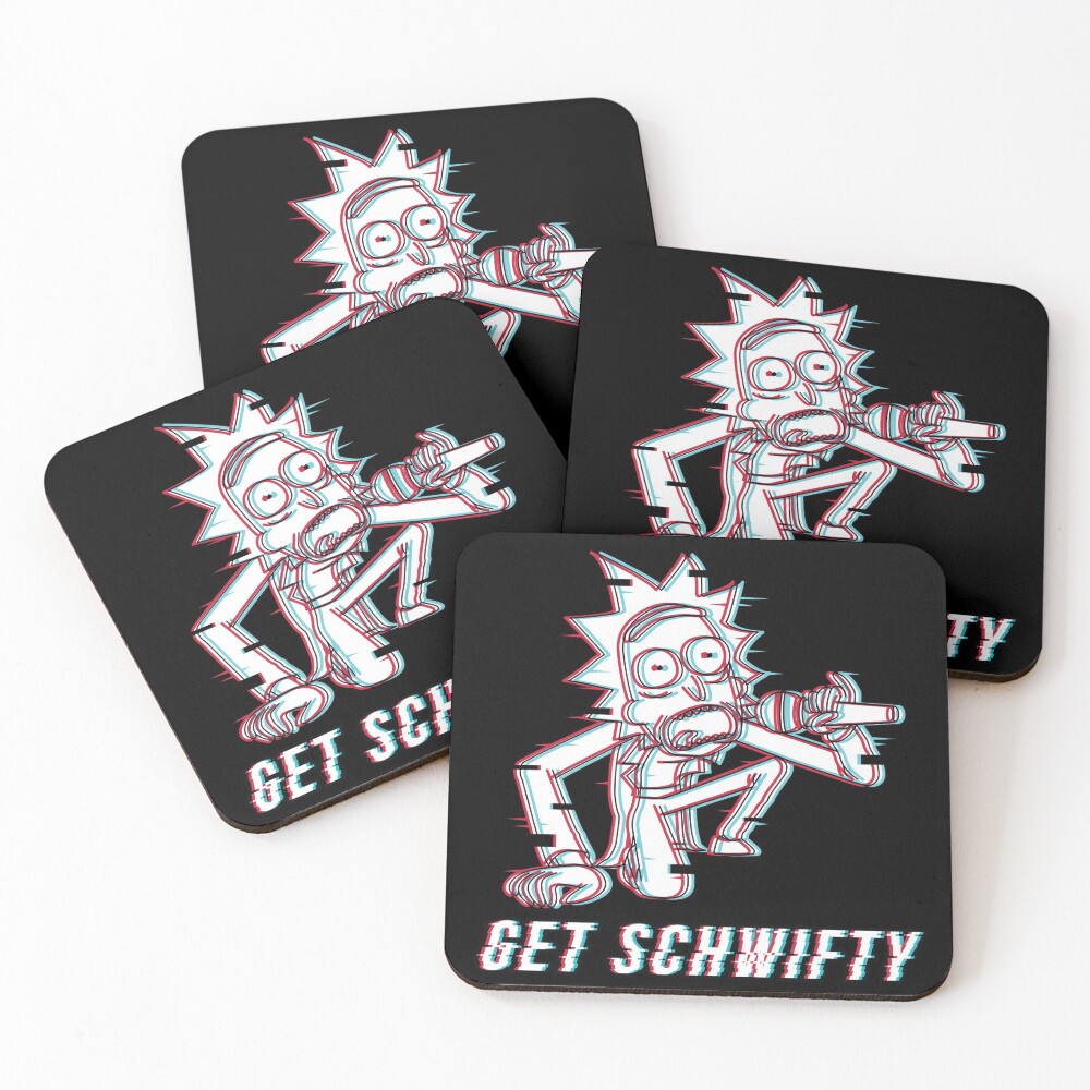 You Gotta Get Schwifty Coasters (Set of 4)