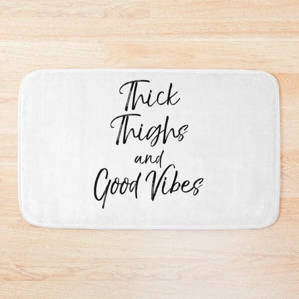 Item preview, Cute Thick Thighs and Good Vibes Funny Workout Quote designed and sold by TNDesignStudio.