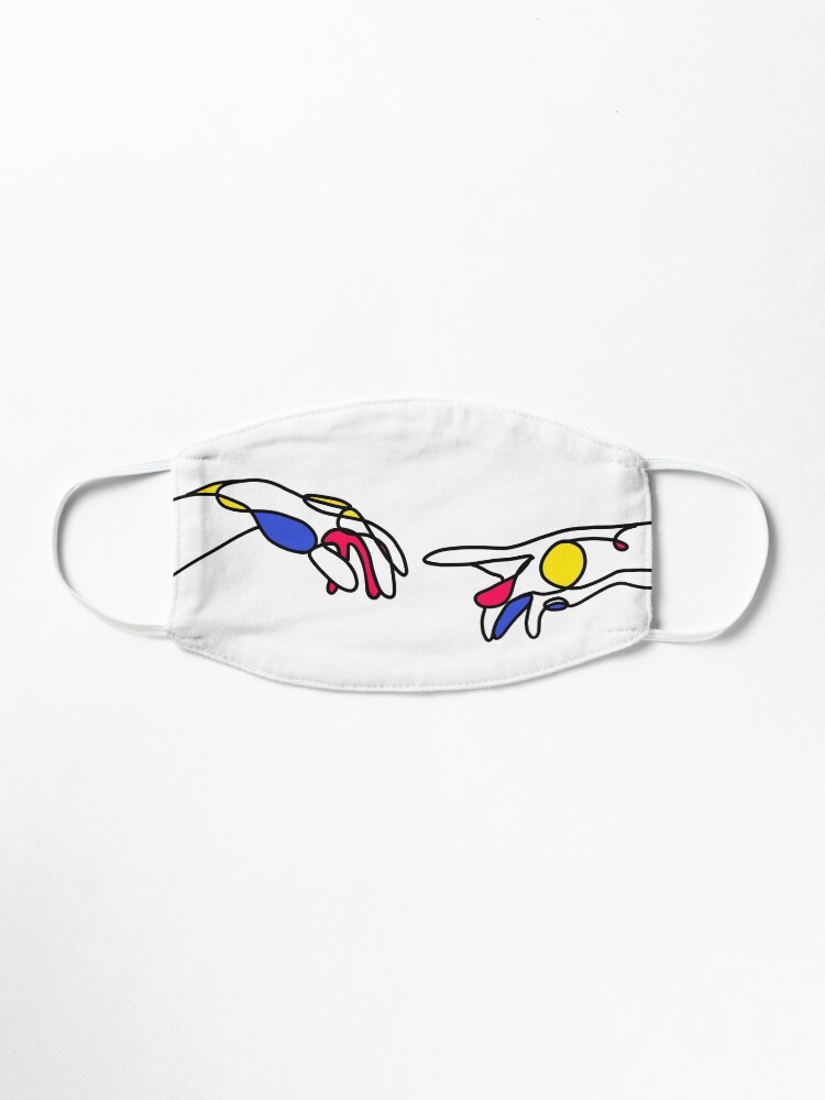Alternate view of "Creation of Adam" Modern Art Design Mask