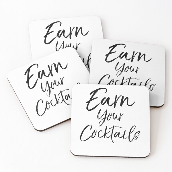 Item preview, Earn Your Cocktails Funny Workout Quote designed and sold by TNDesignStudio.