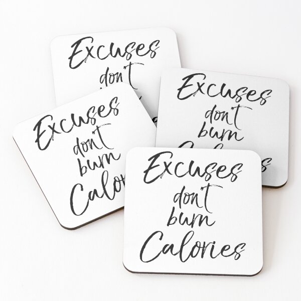 Item preview, Excuses Don't Burn Calories Funny Workout Quote designed and sold by TNDesignStudio.