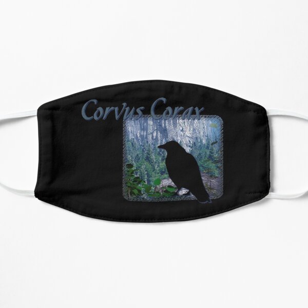 Corvus Corax Raven Silhouette Goth Bird Art Mask