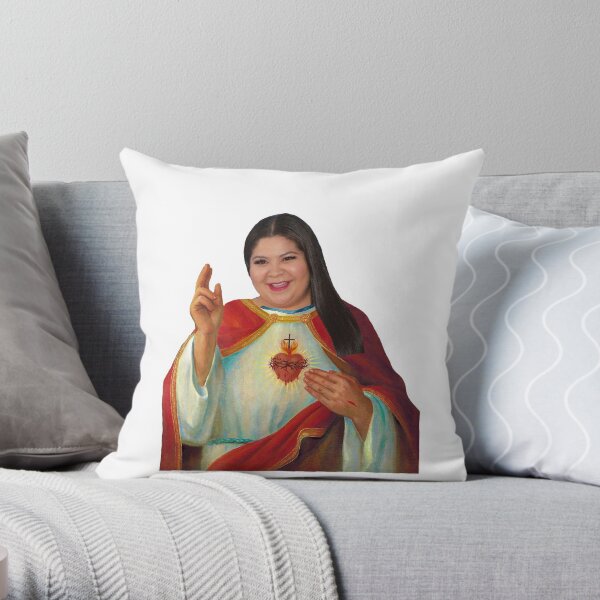Raini Rodriguez Prayer Candle Throw Pillow