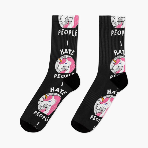 Item preview, I hate people, evil unicorn, funny gift designed and sold by Kuma518.