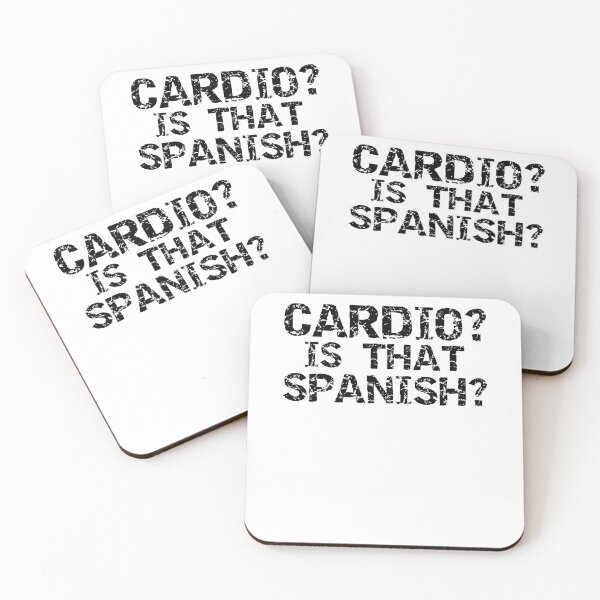 Artikelvorschau, Funny Cardio? Is That Spanish? Funny Workout Quote entworfen und verkauft von TNDesignStudio.