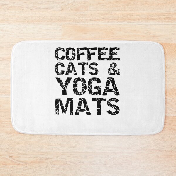Item preview, Funny Coffee Cats & Yoga Mats Funny Workout Quote designed and sold by TNDesignStudio.