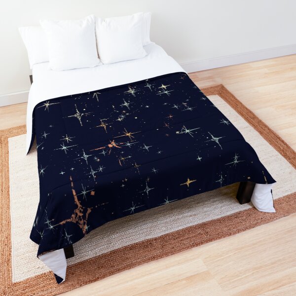 Deep Blue Starscape Stylized Comforter