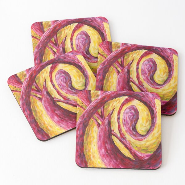 Item preview, Remolinos abstractos enredados, rojos y amarillos de Courtney Hatcher designed and sold by cghatcherart.