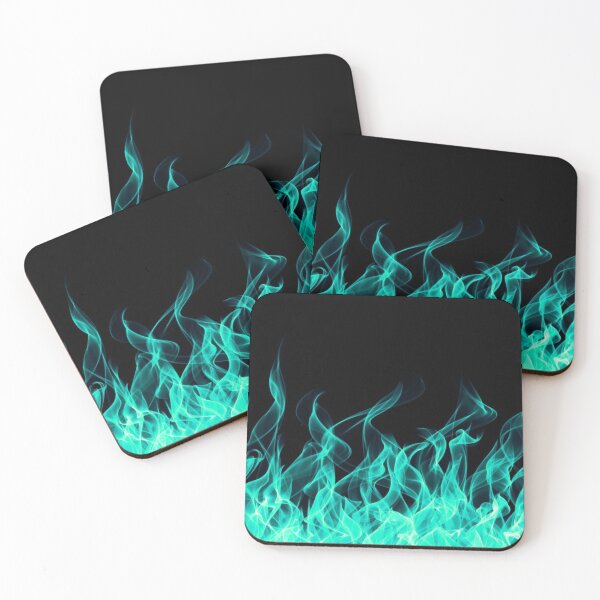 Item preview, Aqua Flames Colourful Bright Blue Flames designed and sold by Ninjakandy.
