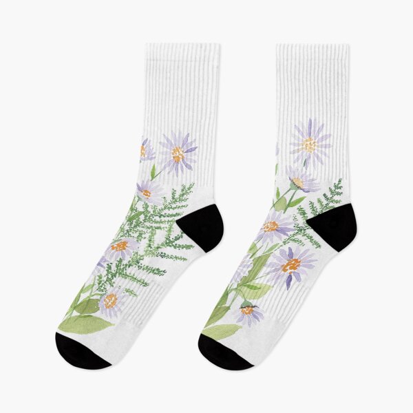 Item preview, Aster, original floral watercolor designed and sold by SharonRoseR.