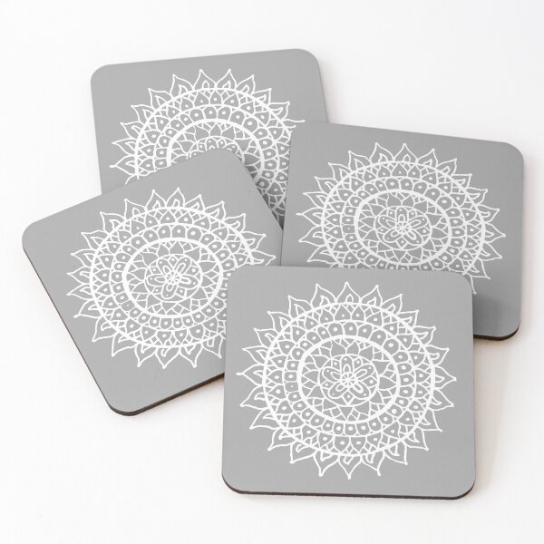 Item preview, White Mandala On Grey designed and sold by MysticMagpie.
