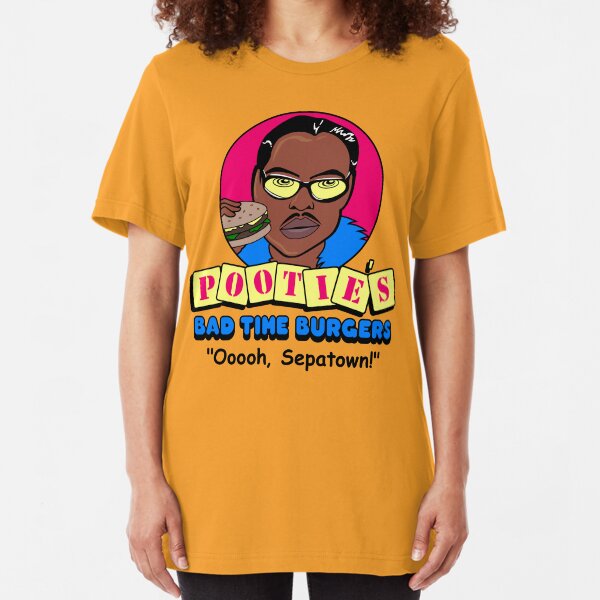 Pootie's Bad Time Burgers Slim Fit T-Shirt