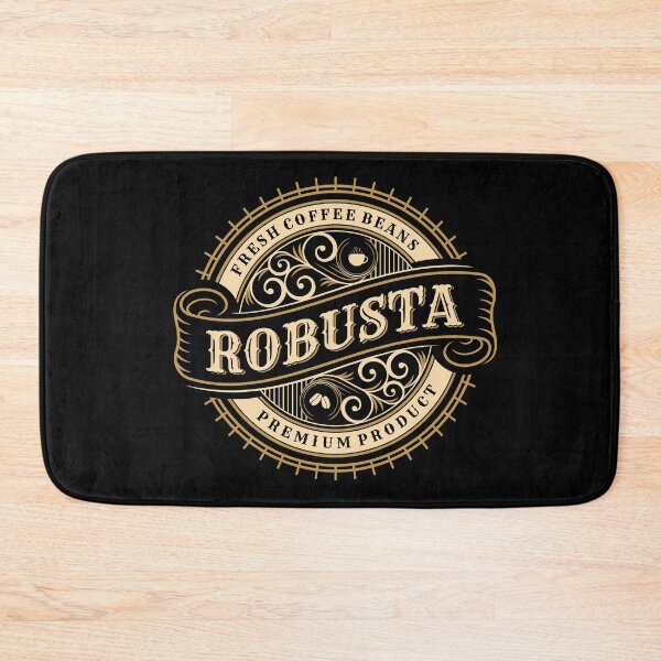 Item preview, Robusta fresh Coffee beans gold vintage ornament with coffee cup and coffee beans designed and sold by coffeeapparel.