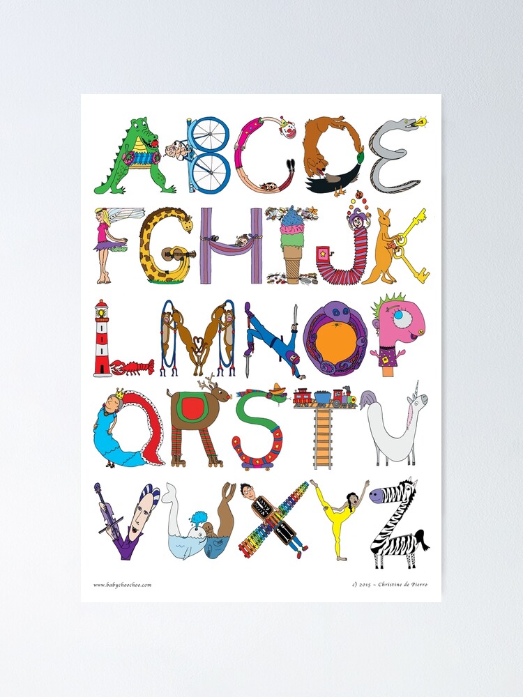 ABC Alphabet Letters Wall Art For Kids Room, Playroom, Classroom -  Educational Wall Art | Poster