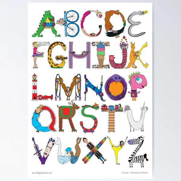 Poster for Sale avec l'œuvre « Alphabet pour enfants » de l'artiste  babychoochoo
