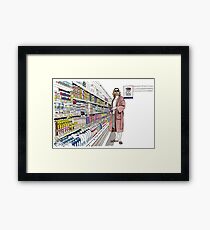 Jeffrey Lebowski and Milk. AKA, the Dude. Framed Print