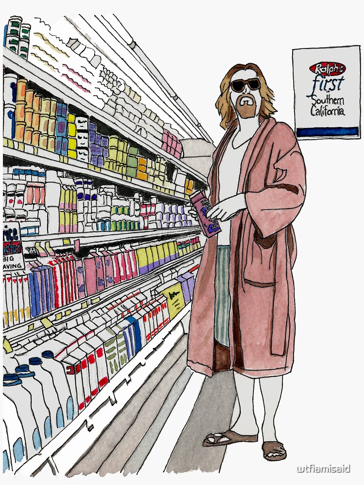 Jeffrey Lebowski and Milk. AKA, the Dude. by wtfiamisaid