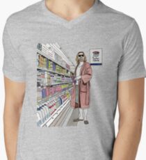 Jeffrey Lebowski and Milk. AKA, the Dude. Men's V-Neck T-Shirt