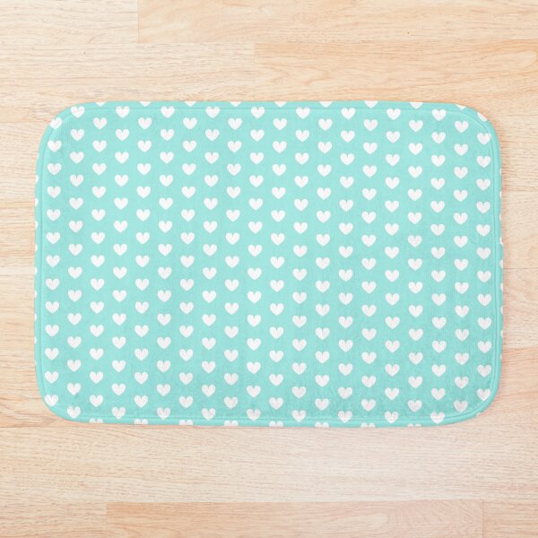 Item preview, Cute Turquoise Blue and White Heart Polka Dot Pattern designed and sold by PrintAngels.