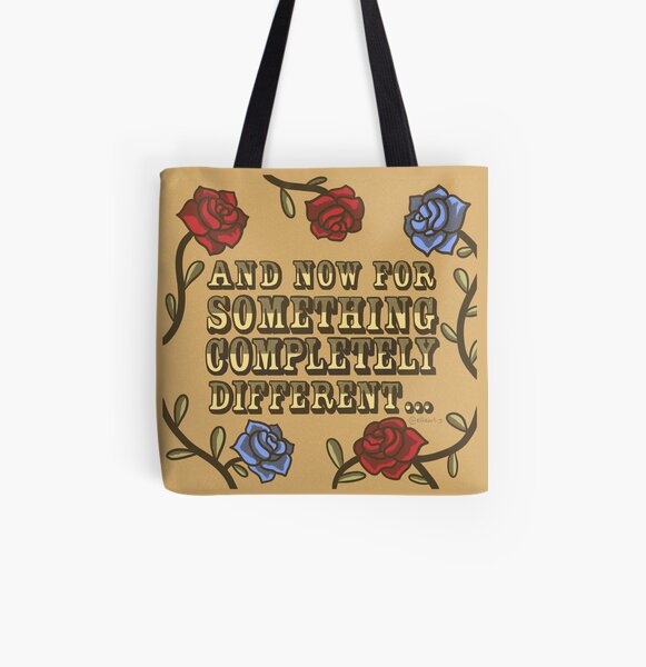 Ilustración de la cita del circo volador de Monty Python Bolsa estampada de tela