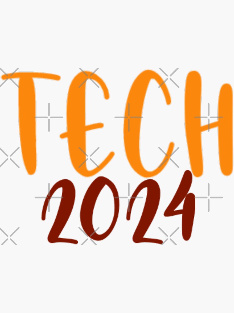 "Tech 2024" Sticker by ssam Redbubble