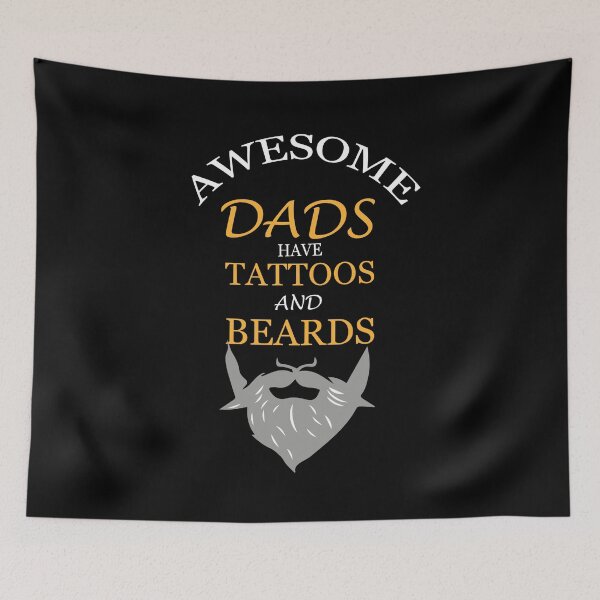 Item preview,  Awesome Dads Have Tattoos And Beards Fathers Day designed and sold by abdellaoui.