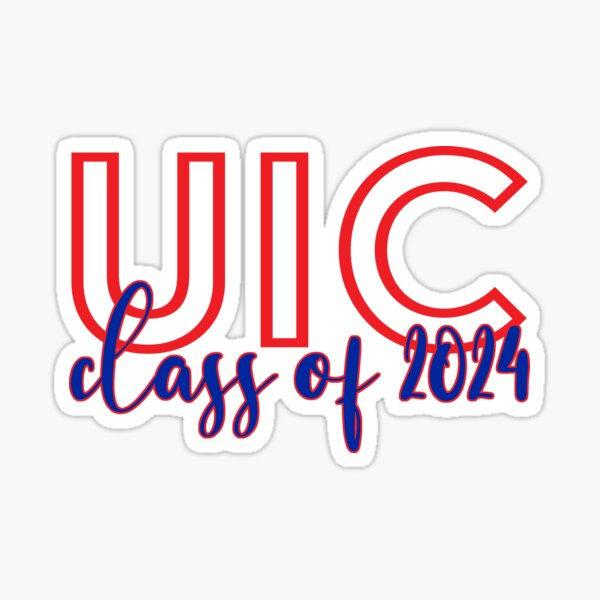 "UIC Class 2024 red" Sticker for Sale by artbynicole0418 Redbubble
