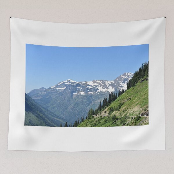 Item preview, Going-to-the-Sun Road Overlooking a Valley Surrounded by Snow Dusted Mountains, Glacier National Park, Montana designed and sold by breannehope.