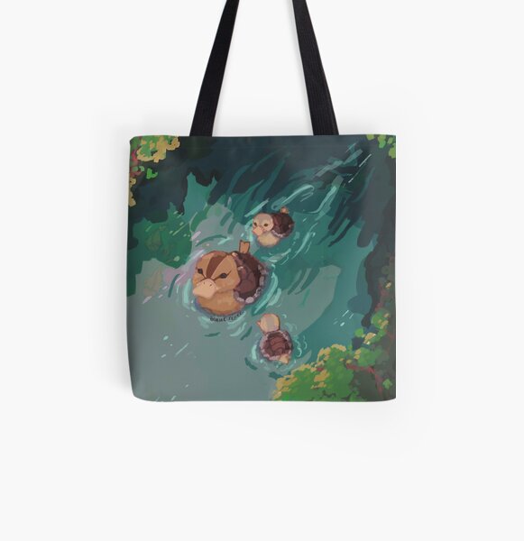 turtle duck pond avatar the last airbender All Over Print Tote Bag