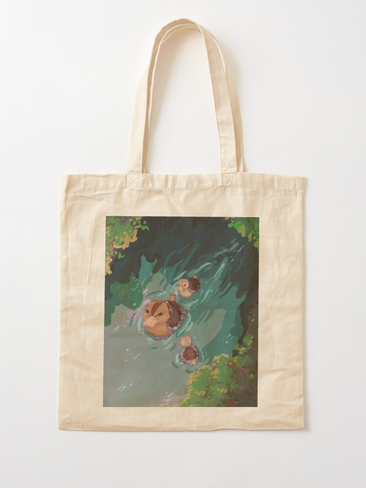 Thumbnail 2 of 5, Tote Bag, turtle duck pond avatar the last airbender designed and sold by kingwise.