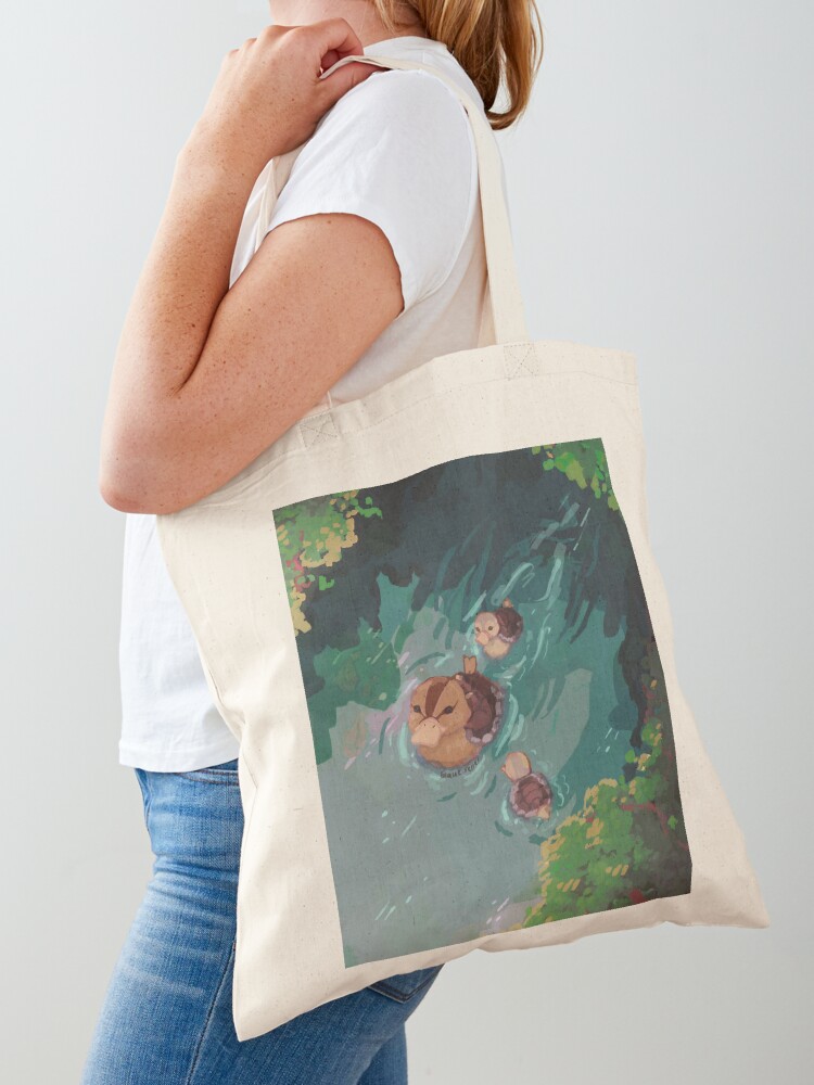 Thumbnail 1 of 5, Tote Bag, turtle duck pond avatar the last airbender designed and sold by kingwise.