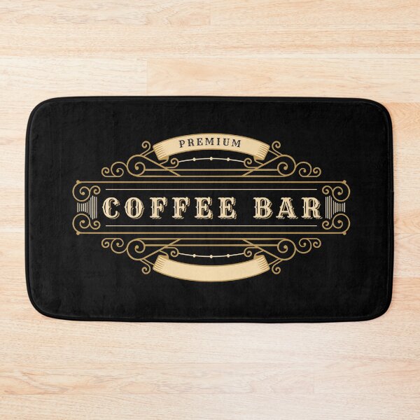 Item preview, Coffee bar gold vintage ornament coffee beans designed and sold by coffeeapparel.