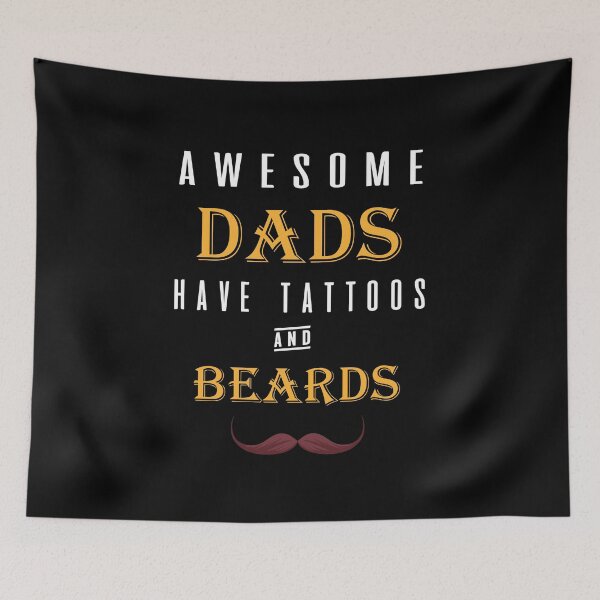 Item preview, Awesome Dads Have Tattoos And Beards Fathers Day designed and sold by abdellaoui.