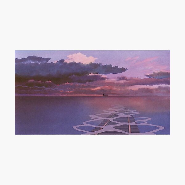 Spirited Away Railroad Nighttime Aesthetic Photographic Print