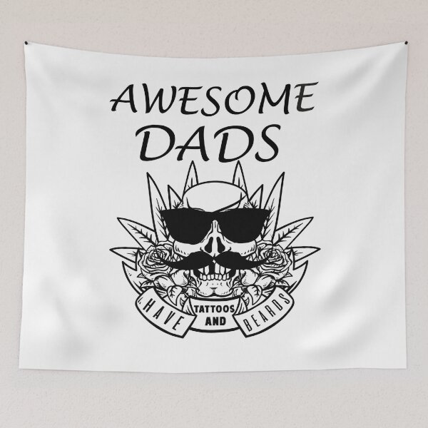 Item preview, Awesome Dads Have Tattoos And Beards Fathers Day designed and sold by abdellaoui.