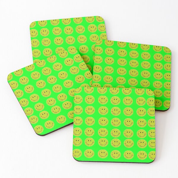 Item preview, Glitter Smiley Faces On Green designed and sold by Spencer Blinkhorn.
