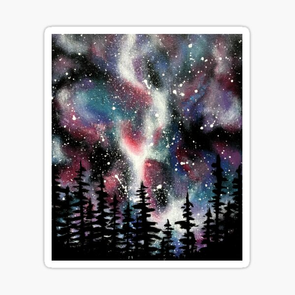 Winter Galaxy Sky Sticker