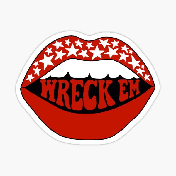 Wreck Em Lips Sticker