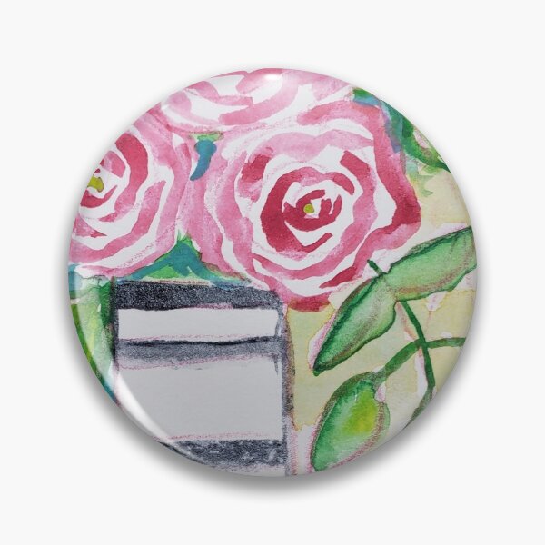Item preview, Abstract roses in a striped vase designed and sold by Brenda  Knoll.