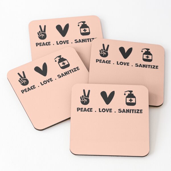 Item preview, Peace Love Sanitize designed and sold by graphicmeyou.