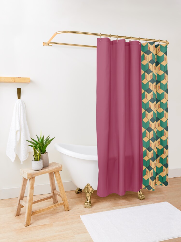 Alternate view of Tomioka pattern Shower Curtain