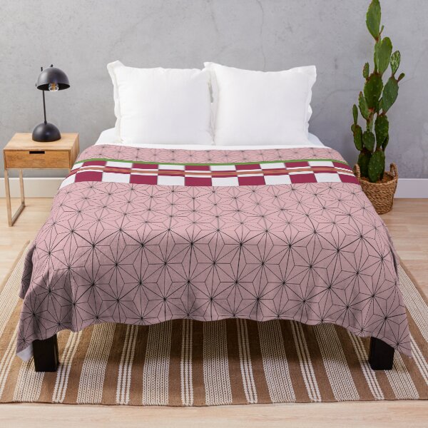 Nezuko pattern V2 Throw Blanket