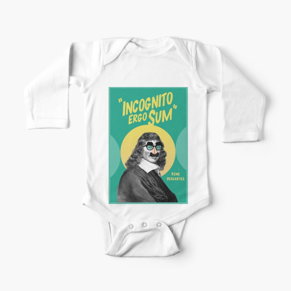 Incognito Ergo Sum Descartes Baby One Piece For Sale By Wearphilosophy Redbubble