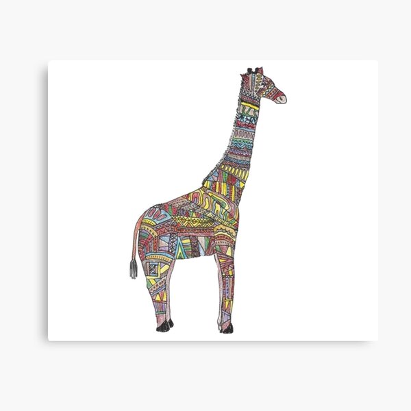 Colorful Giraffe Canvas Prints Redbubble