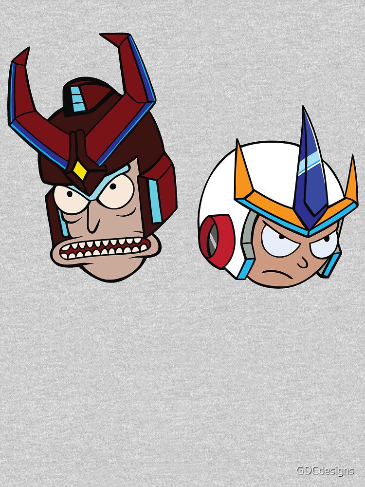Super Cool Rick and Morty™ Heads with Combat Armour Helmet by GDCdesigns